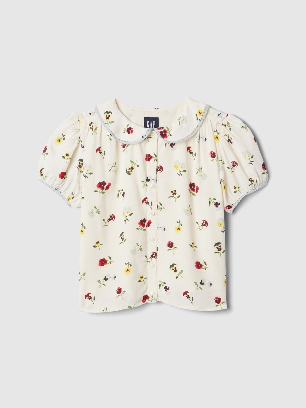 Cream DÔEN Floral Blouse (Kids) - Size S